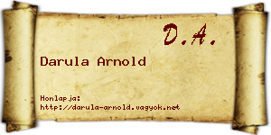 Darula Arnold névjegykártya