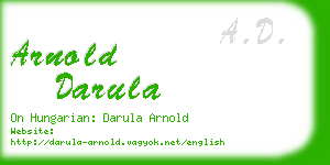 arnold darula business card